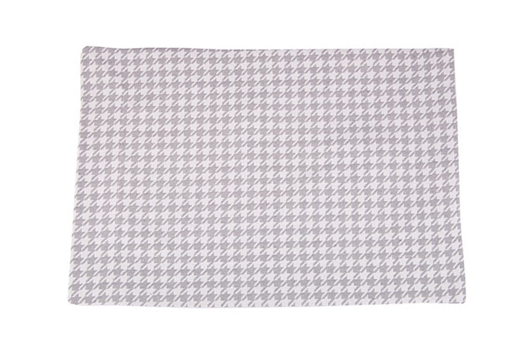 Mantel Individual Cuadros Gris