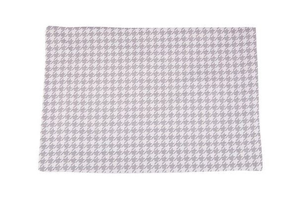 Mantel Individual Cuadros Gris