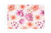 Mantel Individual Doble Flores Naranja y Fucsia
