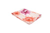Mantel Individual Doble Flores Naranja y Fucsia