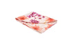 Mantel Individual Doble Flores Naranja y Fucsia