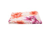 Mantel Individual Doble Flores Naranja y Fucsia